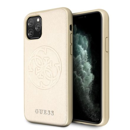 Apple iPhone 11 Pro GUESS GUHCN58RSSASGO Hátlap - Arany