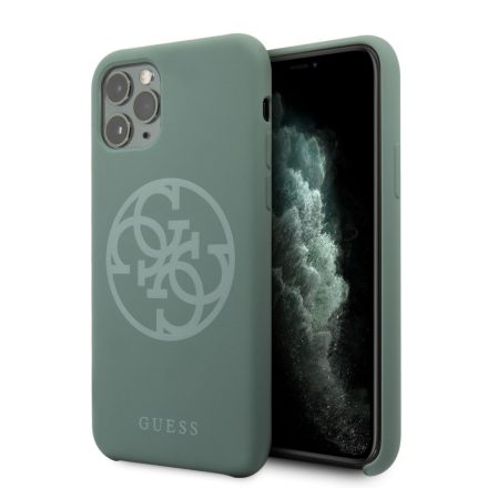 Apple iPhone 11 Pro GUESS GUHCN58LS4GKA Liquid Silicon Hátlap - Khaki
