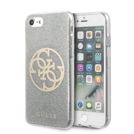 Apple iPhone 7/8/SE2 GUESS GUHCI8PCUGLLG Glitter TPU Hátlap - Ezüst