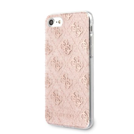 Apple iPhone 7/8/SE2 GUESS GUHCI8PCU4GLGO Glitter TPU Hátlap - Rózsaszín