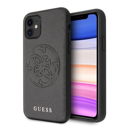 Apple iPhone 11 GUESS GUHCN61RSSASBK Hátlap - Fekete