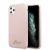 Apple iPhone 11 Pro GUESS GUHCN58LSLMGLP Liquid Silicon Hátlap - Púder Rózsaszín