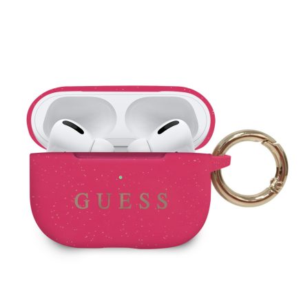 Apple Airpods Pro GUESS GUACAPSILGLFU Liquid Silicon Tartó - Rózsaszín