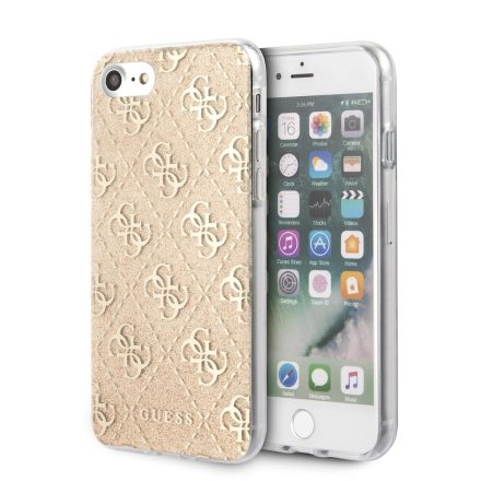Apple iPhone 7/8/SE2 GUESS GUHCI8PCU4GLGO Glitter TPU Hátlap - Arany