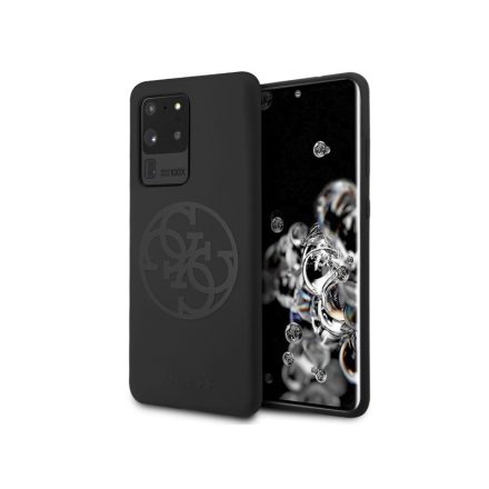 Samsung S20 Ultra GUESS GUHCS69LS4GBK Liquid Silicon Hátlap - Fekete