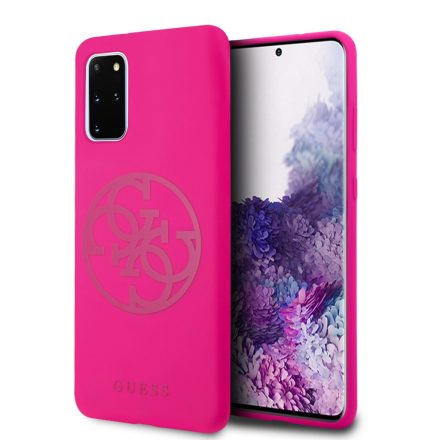 Samsung S20 Plus GUESS GUHCS67LS4GFU Liquid Silicon Hátlap - Magenta