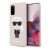 Samsung S20 Ultra KARL LAGERFELD KLHCS69SLFKPI Liquid Silicon Hátlap - Rózsaszín