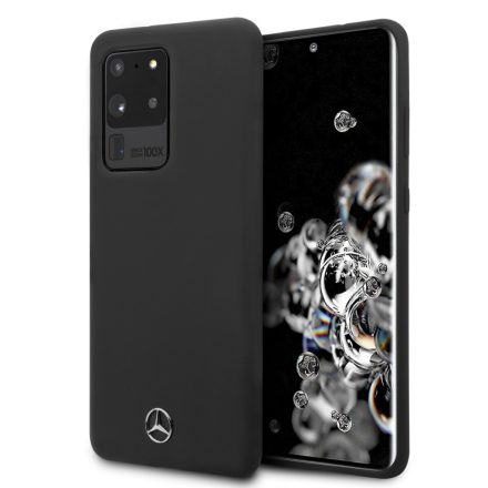 Samsung S20 Ultra Mercedes MEHCS69SILSB Liquid Silicon Hátlap - Fekete