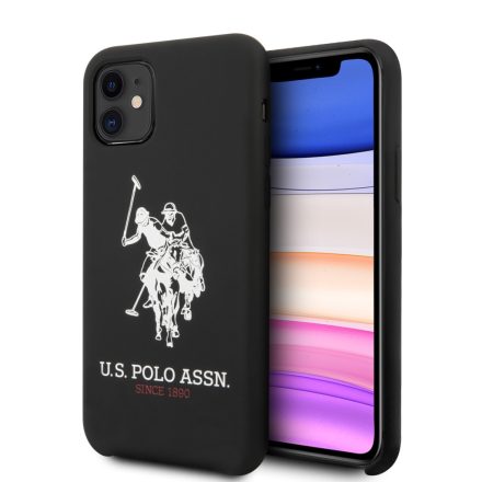 Apple iPhone 11 U.S.Polo USHCN61SLHRBK Liquid Silicon Hátlap - Fekete