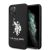 Apple iPhone 11 Pro Max U.S.Polo USHCN65SLHRBK Liquid Silicon Hátlap - Fekete