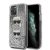 Apple iPhone 11 Pro KARL LAGERFELD KLHCN58KCGLSL Liquid Glitter TPU Hátlap - Ezüst
