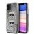 Apple iPhone 11 KARL LAGERFELD KLHCN61KCGLSL Liquid Glitter TPU Hátlap - Ezüst