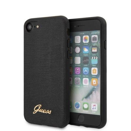 Apple iPhone 7/8/SE2 GUESS GUHCI8PCUMLLIBK Bőr Hátlap - Fekete
