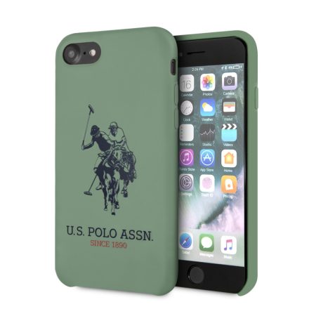 Apple iPhone 7/8/SE2 U.S.Polo USHCI8SLHRGN Liquid Silicon Hátlap - Zöld