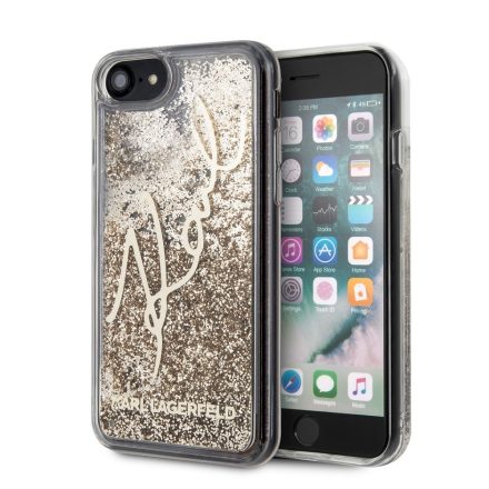 Apple iPhone 7/8/SE2 KARL LAGERFELD KLHCI8TRKSGO Glitter TPU Hátlap - Arany