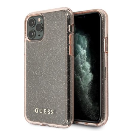 Apple iPhone 11 GUESS GUHCN61PCGLPI Glitter TPU Hátlap - Rózsaszín