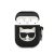 Apple Airpods 1/2 KARL LAGERFELD KLACA2SILCHBK Liquid Silicon Tartó - Fekete