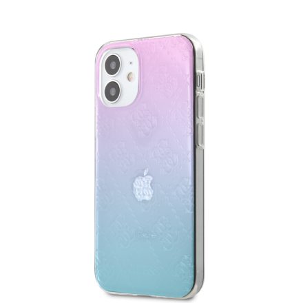 Apple iPhone 12 Mini GUESS GUHCP12S3D4GGBP Hátlap - Rózsaszín / Világoskék
