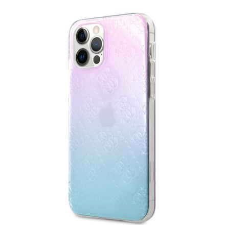 Apple iPhone 12 Pro Max GUESS GUHCP12L3D4GGBP Hátlap - Rózsaszín / Világoskék
