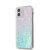 Apple iPhone 12 Mini GUESS GUHCP12SLG4GGBLPI Liquid Glitter TPU Hátlap - Rózsaszín