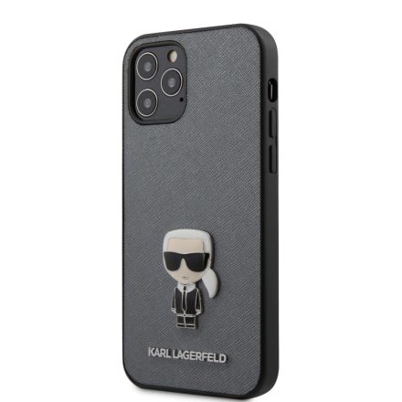 Apple iPhone 12 Pro Max KARL LAGERFELD KLHCP12LIKMSSL Hátlap - Ezüst