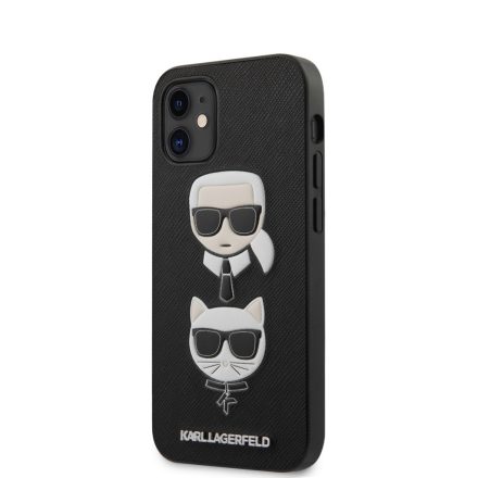 Apple iPhone 12 Mini KARL LAGERFELD KLHCP12SSAKICKCBK Hátlap - Fekete