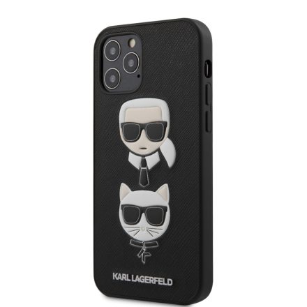 Apple iPhone 12 Pro Max KARL LAGERFELD KLHCP12LSAKICKCBK Hátlap - Fekete