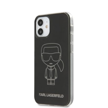 Apple iPhone 12 Mini KARL LAGERFELD KLHCP12SPCUMIKBK TPU Hátlap - Fekete