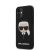 Apple iPhone 12 Mini KARL LAGERFELD KLHCP12SSLKHBK Liquid Silicon Hátlap - Fekete