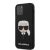 Apple iPhone 12 Pro Max KARL LAGERFELD KLHCP12LSLKHBK Liquid Silicon Hátlap - Fekete