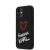 Apple iPhone 12 Mini KARL LAGERFELD KLHCP12SSLKRBK Liquid Silicon Hátlap - Fekete