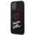 Apple iPhone 12 Pro Max KARL LAGERFELD KLHCP12LSLKRBK Liquid Silicon Hátlap - Fekete