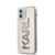 Apple iPhone 12 Mini KARL LAGERFELD KLHCP12SKLMLGR Liquid Glitter TPU Hátlap - Ezüst