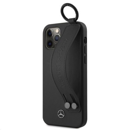 Apple iPhone 12/12 Pro Mercedes MEHCP12MLSSBK Bőr Hátlap - Fekete