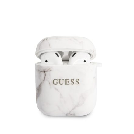 Apple Airpods 1/2 GUESS GUACA2TPUMAWH TPU Tartó - Fehér