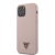 Apple iPhone 12 Pro Max GUESS GUHCP12LLSTMLP Liquid Silicon Hátlap - Púder Rózsaszín