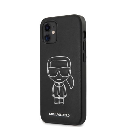 Apple iPhone 12 Mini KARL LAGERFELD KLHCP12SPCUIKWH Hátlap - Fekete