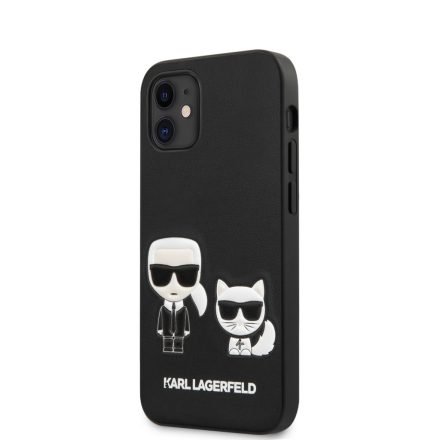 Apple iPhone 12 Mini KARL LAGERFELD KLHCP12SSAKICKCBK Hátlap - Fekete