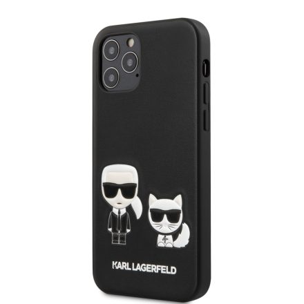 Apple iPhone 12 Pro Max KARL LAGERFELD KLHCP12LSAKICKCBK Hátlap - Fekete