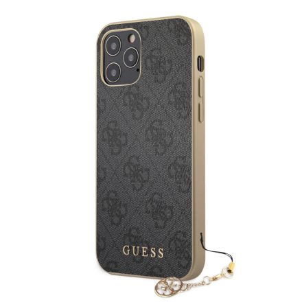 Apple iPhone 12 Pro Max GUESS GUHCP12LGF4GGR Hátlap - Szürke