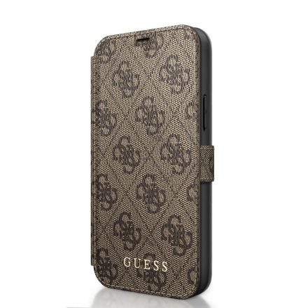 Apple iPhone 12/12 Pro GUESS GUFLBKSP12M4GB Könyvtok - Barna
