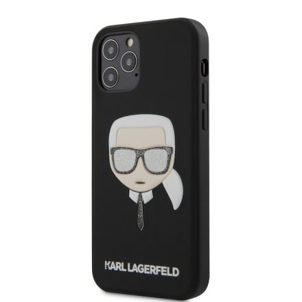 Apple iPhone 12 Pro Max KARL LAGERFELD KLHCP12MGLBK Hátlap - Fekete