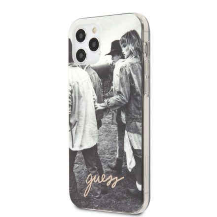 Apple iPhone 12/12 Pro GUESS GUHCP12M40GPVI TPU Hátlap - Fehér