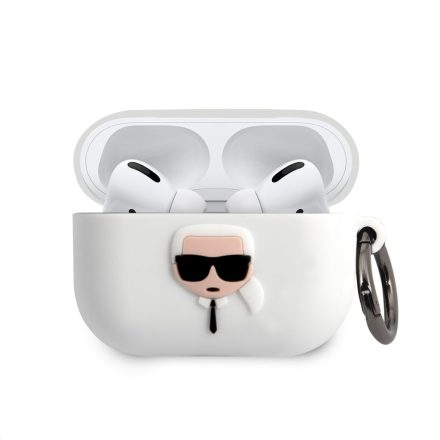 Apple Airpods Pro KARL LAGERFELD KLACAPSILGLWH Liquid Silicon Tartó - Fehér