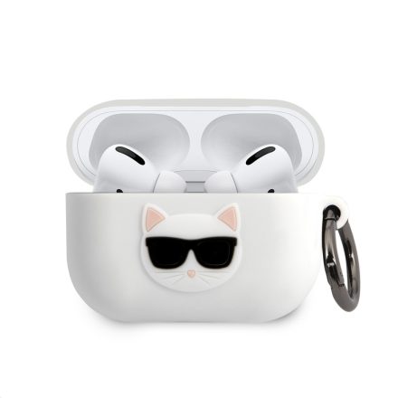 Apple Airpods Pro KARL LAGERFELD KLACAPSILCHWH Liquid Silicon Tartó - Fehér