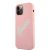 Apple iPhone 12 Pro Max GUESS GUHCP12LLSVSPG Liquid Silicon Hátlap - Rózsaszín