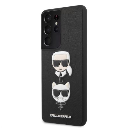 Samsung S21 Ultra KARL LAGERFELD KLHCS21LSAKICKCBK Hátlap - Fekete