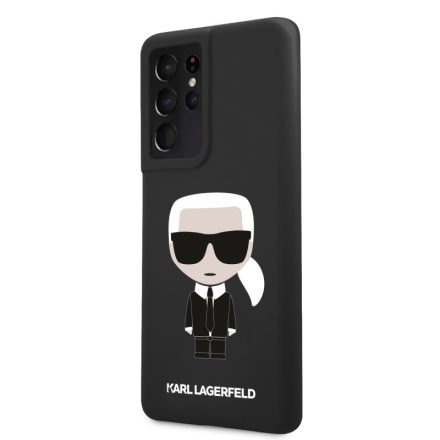 Samsung S21 Ultra KARL LAGERFELD KLHCS21LSLFKBK Hátlap - Fekete