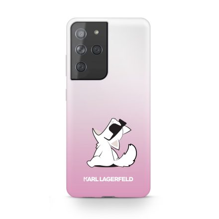 Samsung S21 Ultra KARL LAGERFELD KLHCS21MCFNRCPI TPU Hátlap - Rózsaszín