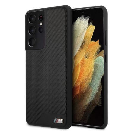 Samsung S21 Ultra BMW BMHCS21LCABBK Liquid Silicon Hátlap - Fekete